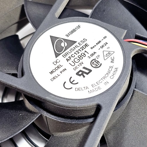 DC BRUSHLESS Computer Case Fan AFC1212DE UG891 DC 12V 1.60A 120mm x 120mm x 38mm - Afbeelding 2 van 3