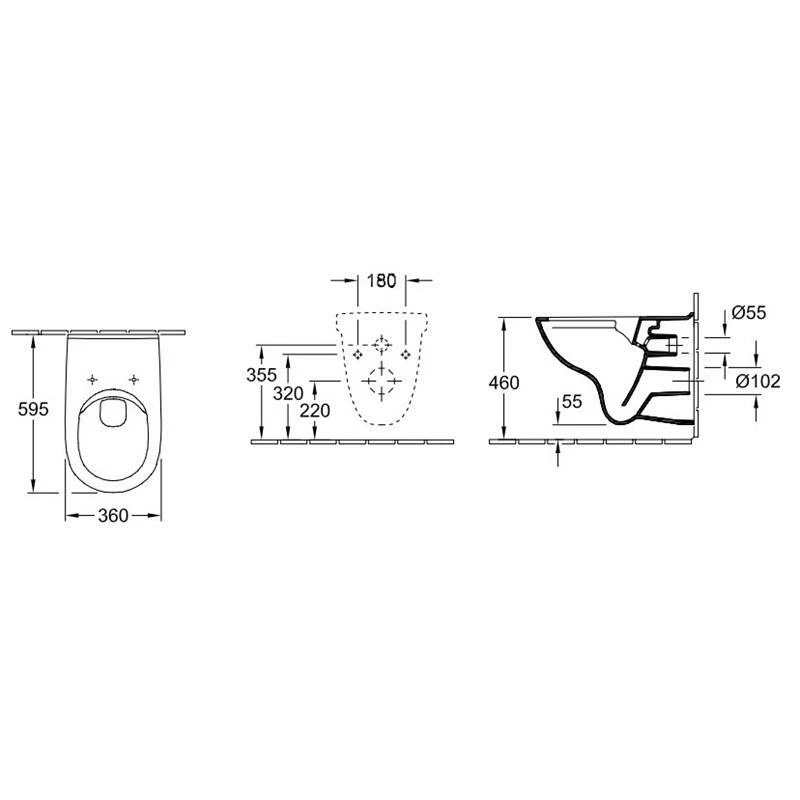 Villeroy & Boch O Novo Vita Wand WC erhöht Tiefspüler directflush Sitz softclose - Bild 2 von 2
