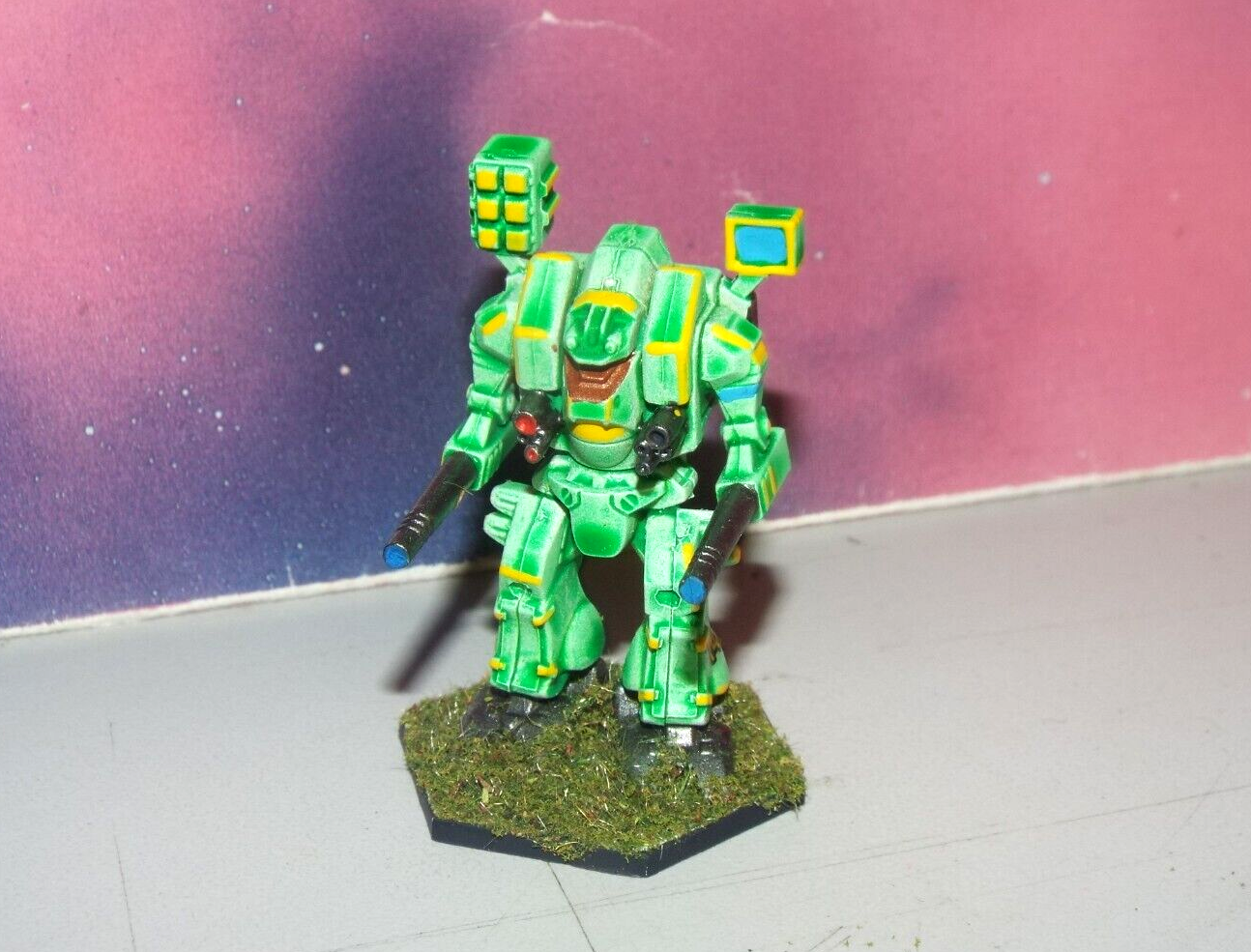 BATTLETECH WARHAMMER MECH [CLAN JADE FALCON] (PALLADIUM PLASTIC PAINTED ...