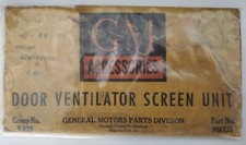 Original 1941 - 1948 Gm Chevrolet Accessory Door Ventilator Screens Original 1941 - 1948 Gm Chevrolet Accessory Door Ventilator Screens