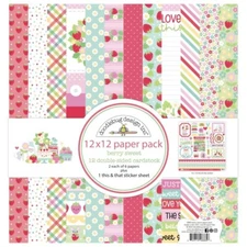 Doodlebug ~ BERRY SWEET ~ 12x12 Paper Pack