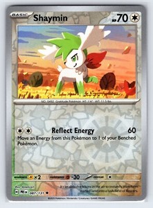 Shaymin 087/131 2025 Prismatic Evolutions Pokemon Card Reverse Holo Uncommon Nm