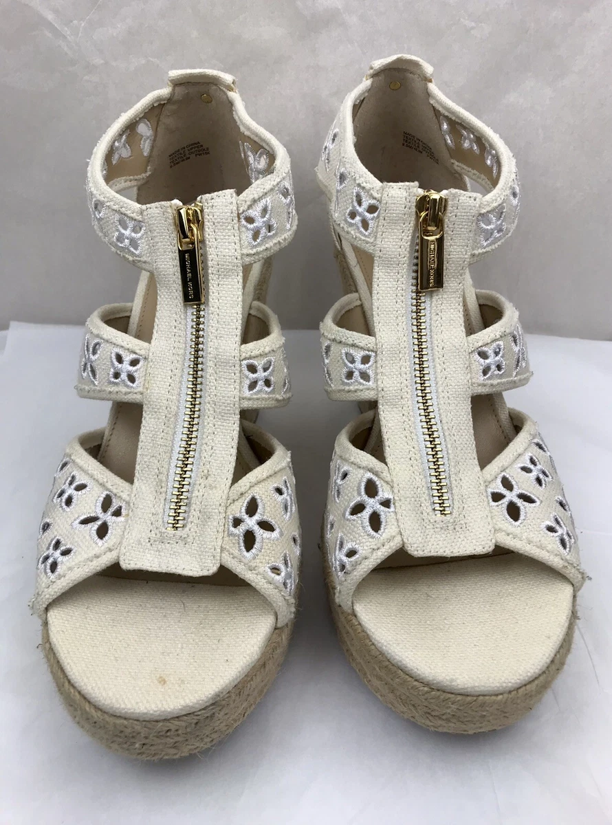 Cream wedges sandals cheap