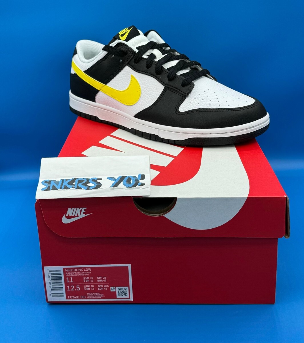 Nike Dunk Low Black Opti Yellow (FQ2431-001) Size 11 | eBay
