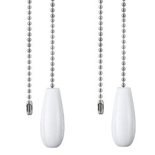 Ceiling Fan Chain Pulls White Wooden Pull Chain Extension for Ceiling Light F...