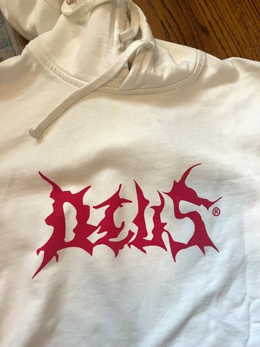Deus Records TOKYO JAPAN Hoodie White L 100% Cotton DEUS EX MACHINA Remarkable - 第 6/6 張圖片