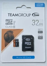 Team 32GB Micro SDHC UHS-I/U1 Class 10 Memory card + Adapter USA Seller Retail
