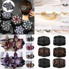 Rhinestone Flower Duckbill Hair Claws Hair Clip Comb Barrettes Hairpin Hairgripɞ