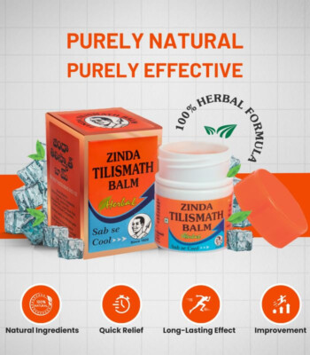 Zinda Tilismath Balm 10gm (Pack Of 4) Painn Relief Ayurvedic Ointment Muscle