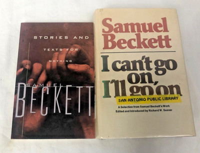 Samuel Beckett lot of 2 I Can't Go on, I'll Go On Stories and Texts for Nothing