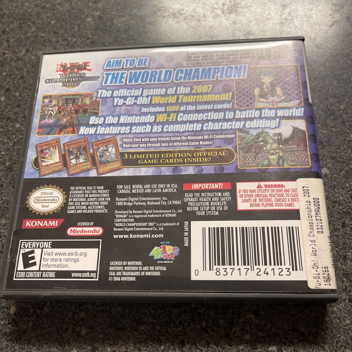 Yu-Gi-Oh World Championship 2007 Nintendo DS “CASE ONLY Yu-Gi-Oh World Championship 2007 Nintendo DS “CASE ONLY