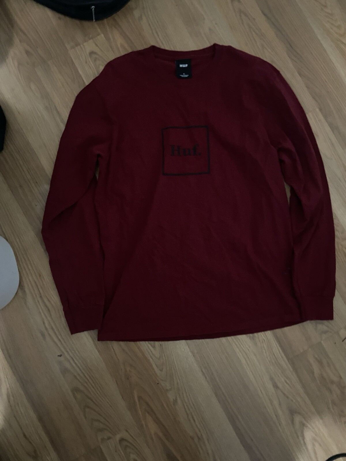 Huf Long Sleeve T-Shirt Grey Size Large Men's Streetwear