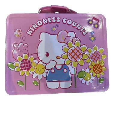 New Sanrio Hello Kitty Cafe Tin Metal Lunch Box Collectable Item RARE.