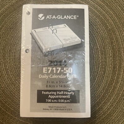 AT-A-GLANCE 2014 Daily Loose-Leaf Desk Calendar Refill Standard unopened & NEW
