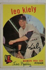 Leo Kiely (d.1984) Red Sox Autographed Signed 1959 Topps #199 RARE Card 