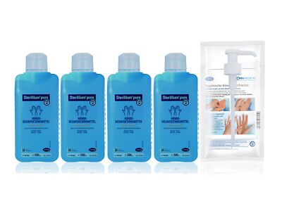 Sterillium Classic Pure Händedesinfektionsmittel 4x 500ml SET mit 1x Dosierpumpe