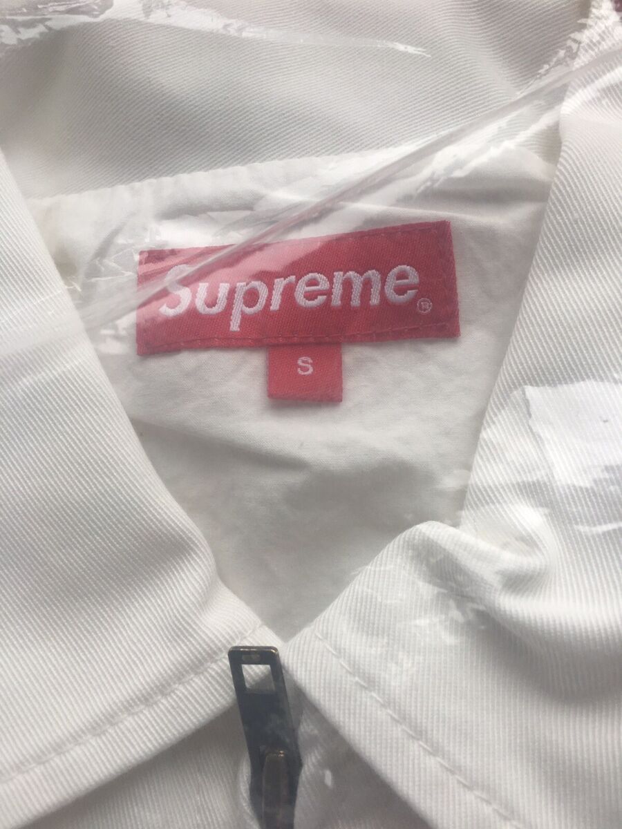 Supreme Daniel Johnston Embroidered Work Jacket White Small Supreme Daniel Johnston Embroidered Work Jacket White Small