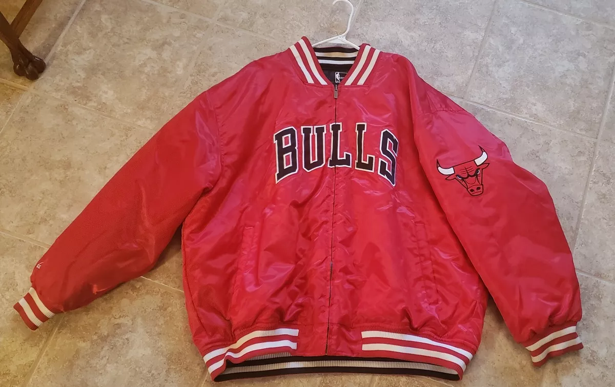 Vintage NBA Starter Chicago Bulls Reversible Red & Black Satin Jacket 3xl?