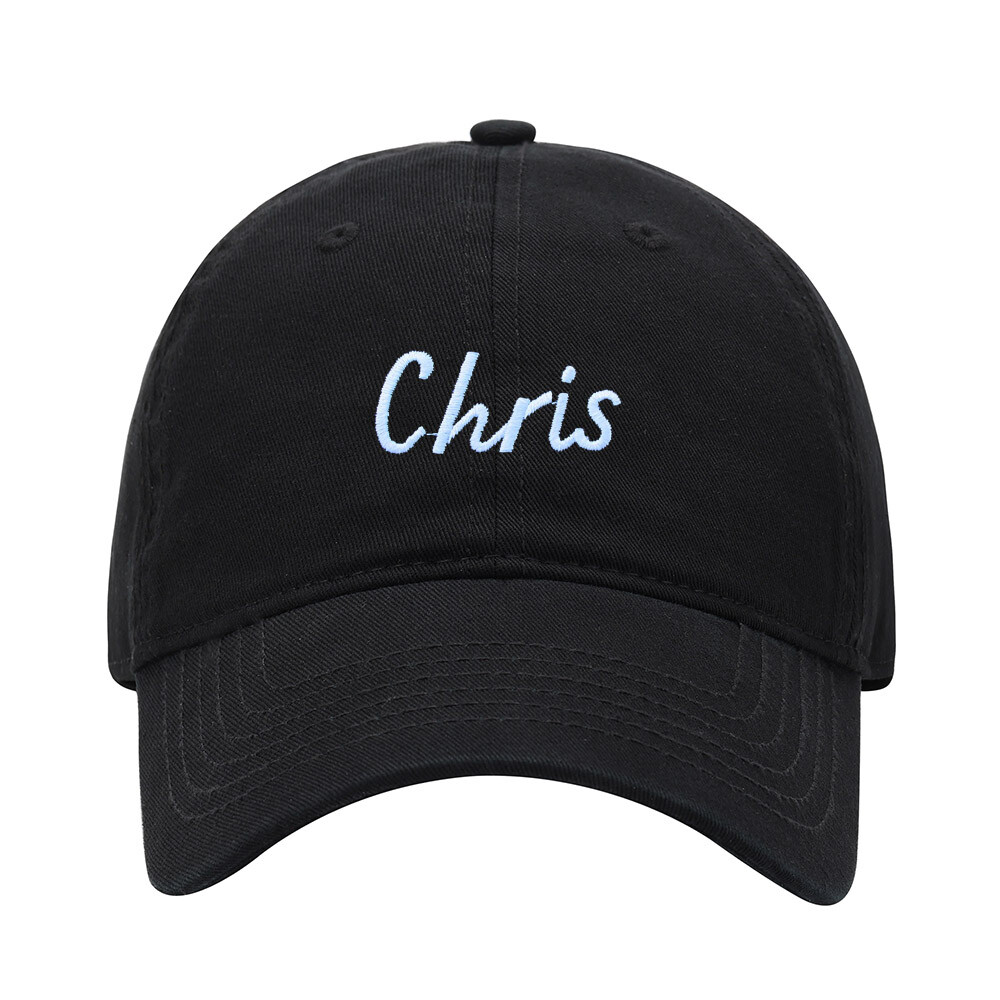 Baseball Cap Men Name Chris Gift Embroidered Washed Cotton Dad Hat Baseball Caps