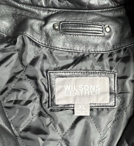 Vintage Wilson Leather Classic Button Up Jacket Black Great Condition Sz(XL) - Picture 6 of 7