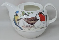 Roy Kirkham Garden Bird Traditional Ceramic Classic Teapot in White Finish
