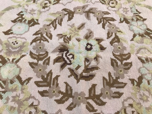 4x6 ft Vintage French Handmade Needle Point Aubusson Rug Bedroom Floor Wool Rug - Picture 7 of 11