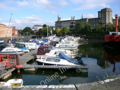 Photo 6x4 Bathurst Basin Bedminster Looking over the pontoon towards Bris c2010