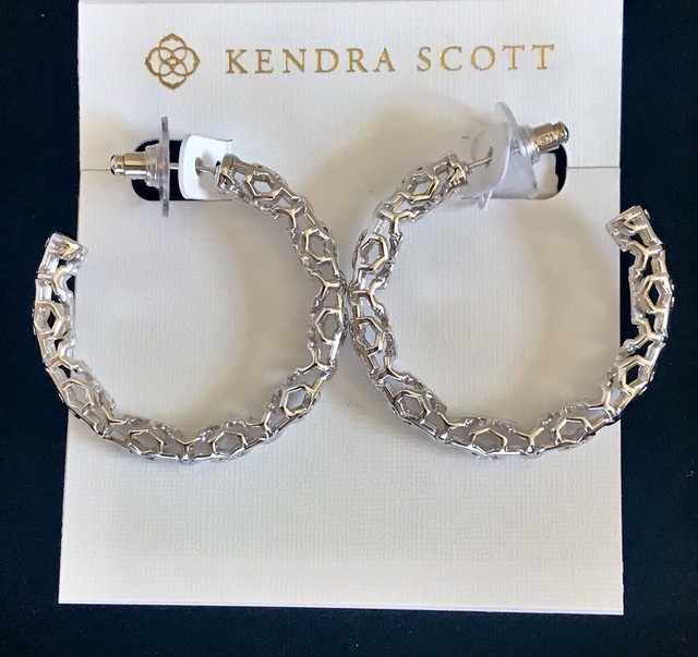 kendra scott silver hoop earrings