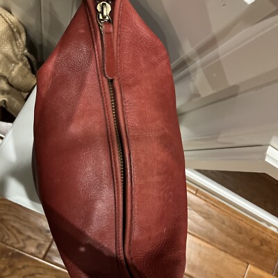 Vintage Coach Leather Large Duffle Handbag Red #9085 | eBay