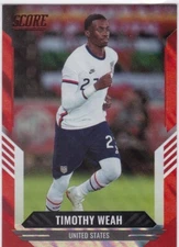 2021-22 Panini Score FIFA Red Lava #47 Timothy Weah - United States