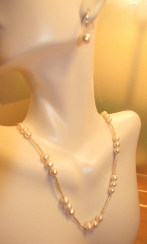 Collar de perlas de agua dulce | Collar de plata esterlina - Imagen 7 de 9