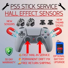 PS5 DualSense Stick Drift Repair Upgrade Service - GULIKIT TMR HALL EFFECT KIT -
