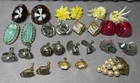 Vintage Lot Earrings Sterling Mexico Gold Filled Art Deco Cameo Silver Jewelry