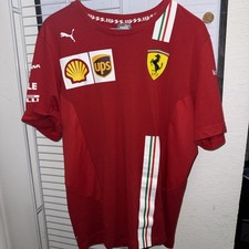 SCUDERIA FERRARI TEAM 2021 RACING shirt JERSEY TEE PUMA ORIGINAL SIZE M MEDIUM