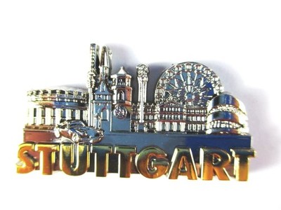 Stuttgart Wasen Schloß 3D Metall  Magnet Metallic silber,Germany,hochwertig !