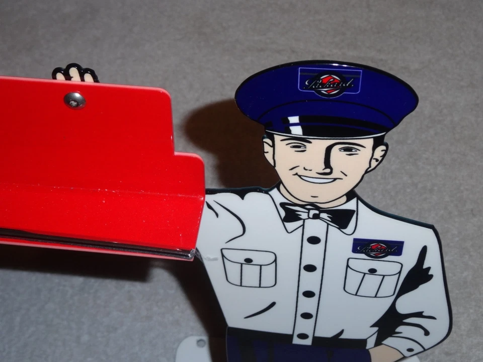 DE COLECCIÓN PACKARD DISTRIBUIDOR DE AUTOMÓVILES VENDEDOR METAL GASOLINA ACEITE TARJETERO CARTEL Foto 2 de 4