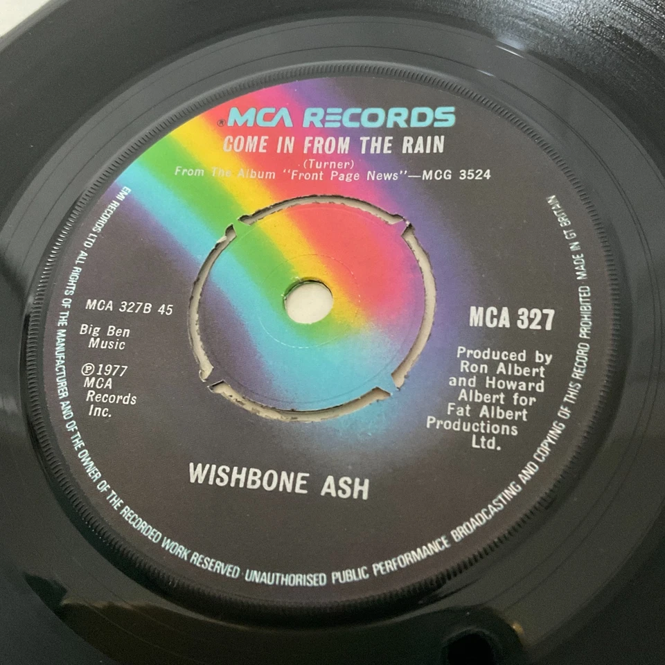Wishbone Ash - Come In From The Rain 7" Vinyl Single 1977 MCA Rare Factor Sample - Изображение 4 из 4