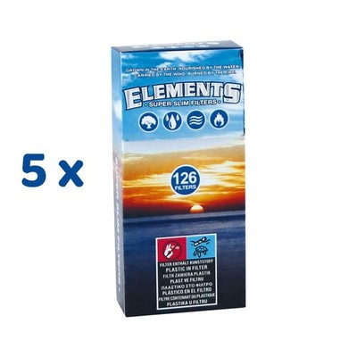 ELEMENTS Super Slim Filter 5 Pack à 126 Stück