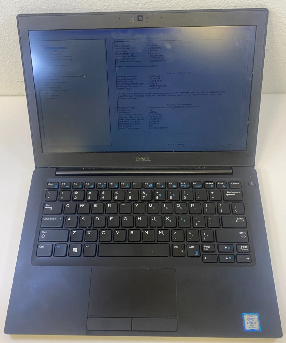 Intel Core i7 8th Gen. 8 GB RAM PC Laptops & Netbooks 256 GB SSD