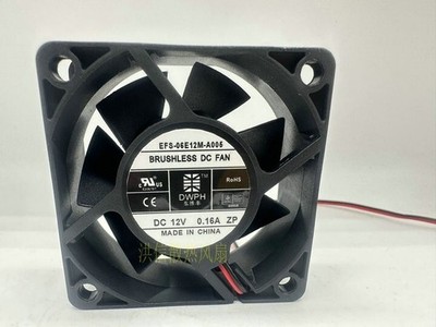 1 PCS DWPH Fan EFS-06E12M-A005 DC12V 0.16A 6025 6cm 2-wire cooling fan #xh