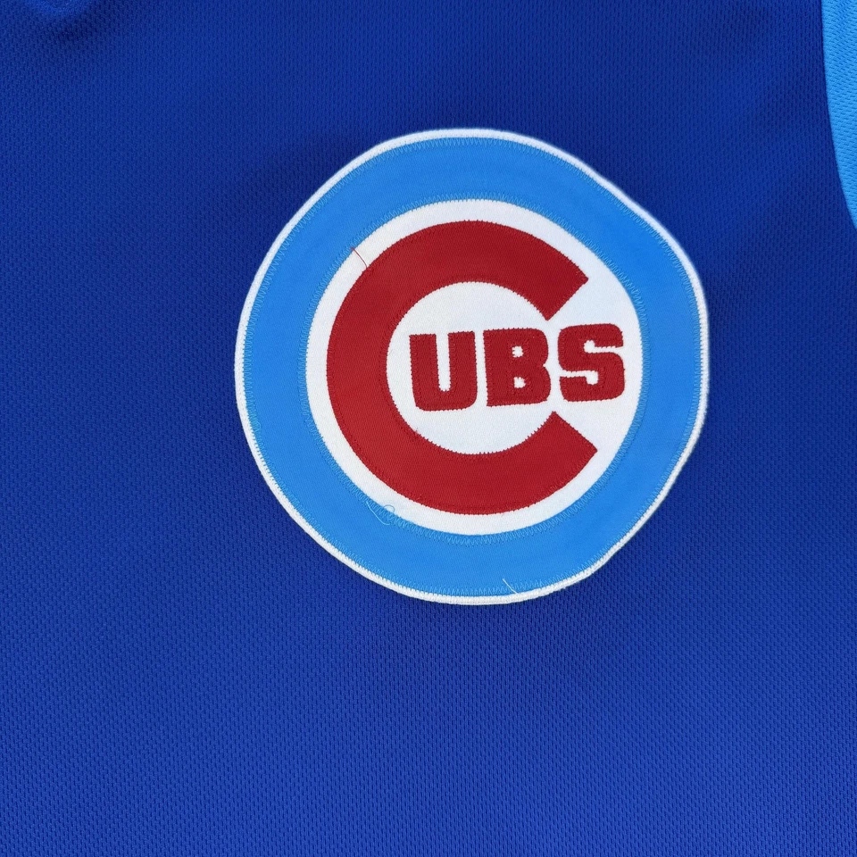 Camiseta de béisbol de los Chicago Cubs para hombre 52 azul claro MLB KB 17 hecha en EE. UU. cuello en V Foto 3 de 4