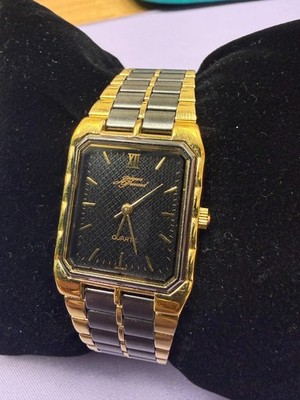 Vintage Jacques Prevard Watch - Two tone black & gold