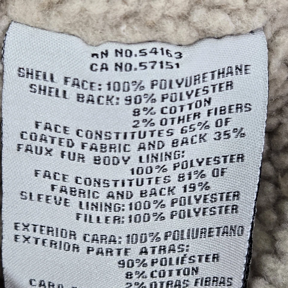 Chaqueta Levi's Hombre Grande Negra Western Imitación Cuero Sherpa Forrada Manga Larga Foto 4 de 4