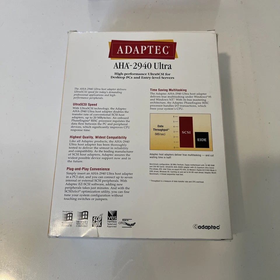 ADAPTEC AHA-2940 Ultra High-performance UltraSCSI PCs and Entry -Level Servers  - Image 3 of 4