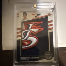 2026 Panini USA Baseball Stars & Stripes Macgraw VanWormer hat patch 5/6