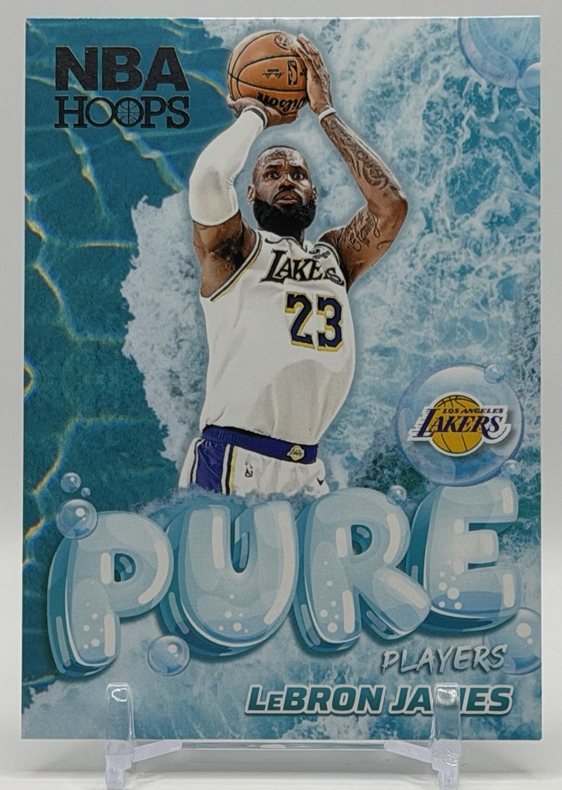 LeBron James #8 Basketball Cards 2024 Panini NBA Hoops Pure Players trading card — raw and PSA graded price guide