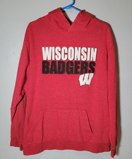 Wisconsin Badgers Hoodie Mens XL Red Sweatshirt NCAA Football College Pullover