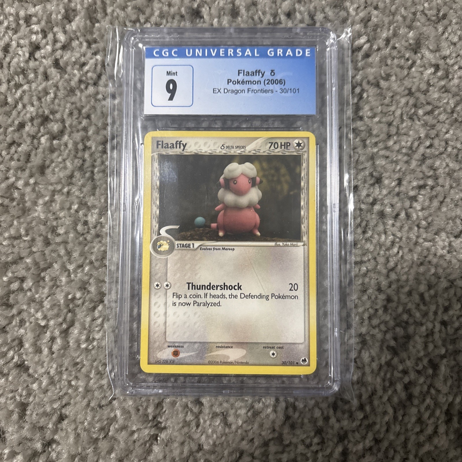 Pokemon Flaaffy #30 EX Dragon Frontiers 2006 - CGC 9 Mint