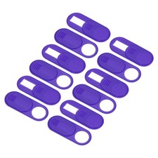 12Pcs 1.1" x 0.43" Computer Camera Cover Slide Thin Camera Blocker, Purple
