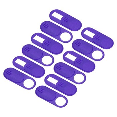 12Pcs 1.1'' x 0.43'' Computer Camera Cover Slide Thin Camera Blocker, Purple
